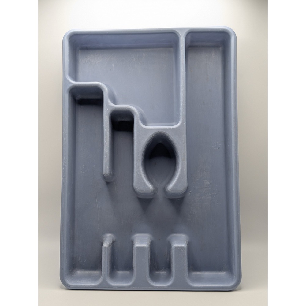Vtg Rubbermaid Country Blue Utensil Flatware Silverware Tray Drawer Organizer - Picture 2 of 10